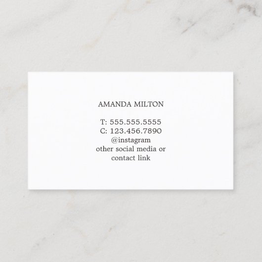 Minimale witte textuur Blauwe Groene Adviseur Visitekaartje (Achterkant)