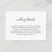 Minimale witte trouwgegevens kaart (Voorkant)