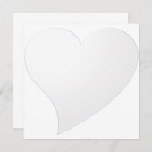 Minimale witte Valentijnsdag met groot hart (Voorkant / Achterkant)