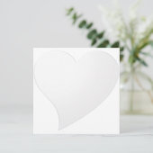 Minimale witte Valentijnsdag met groot hart (Staand voorkant)