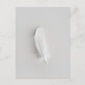 Minimale witte veer briefkaart (Voorkant)