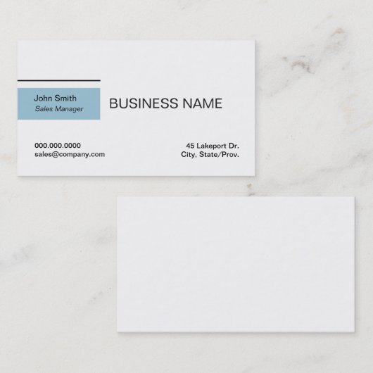 Minimale witte-visitekaartjes visitekaartje (Voorkant / Achterkant)