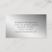 Minimale witte zilver Faux-Folie Visitekaartje (Achterkant)