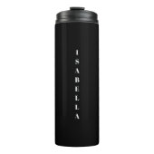 Minimale witte zwarte aangepaste verticale servern thermosbeker (Voorkant)