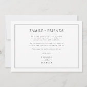 Minimale witte zwarte foto bruiloft dank u kaart (Achterkant)