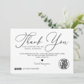 Minimale Witte Zwarte Manuscript Klant Dank u (Staand voorkant)