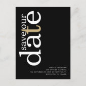 Minimale witte zwarte QR-code met Gold Gold Briefkaart (Voorkant)