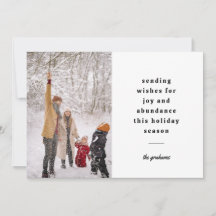 Minimale witte zwarte typografische wensen sturen