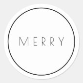 Minimale witwasbokjes aan de grens ronde sticker (Voorkant)