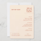 Minimale woestijn | Bachelorette Weekend Kaart (Achterkant)