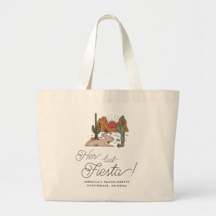 Minimale woestijn Fiesta vrijgezellenweekend Grote Tote Bag