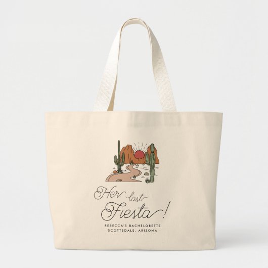 Minimale woestijn Fiesta vrijgezellenweekend Grote Tote Bag (Voorkant)