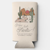 Minimale woestijn Fiesta vrijgezellenweekend Seltzer Blikjeskoeler (Achterkant)