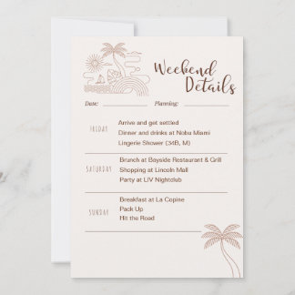 Minimale woestijn vrijgezellenweekend itinerary  kaart