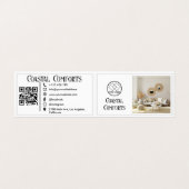 Minimale woninghuur Logo | Aangepaste QR-code Visitekaartje (Buitenkant ongevouwen)