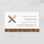 Minimale wooden Rolling Pin Bakery-Logo Visitekaartje (Achterkant)