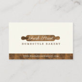 Minimale wooden Rolling Pin Bakery-Logo Visitekaartje (Voorkant)