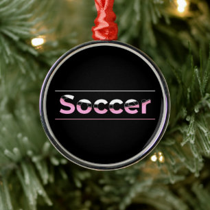 Minimale Word Art van voetballer - Arch Metalen Ornament