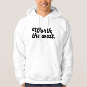 Minimale “Worth The Wait” Hoodie – Schone Esthetie (Voorkant)