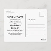 Minimale Wreath Floral sparen de Datum Weddenschap Briefkaart (Achterkant)