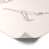 Minimale Yoga Pose LIne Art aanpassen Poster (Hoek)