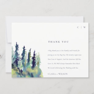 Minimale Zacht Pijn Boom Landschap Weddenschap Bedankkaart