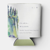 Minimale Zacht Pijn Boom Landschap Weddenschap Blikjeskoeler (Voorkant)