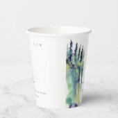 Minimale Zacht Pijn Boom Landschap Weddenschap Papieren Bekers (Links)