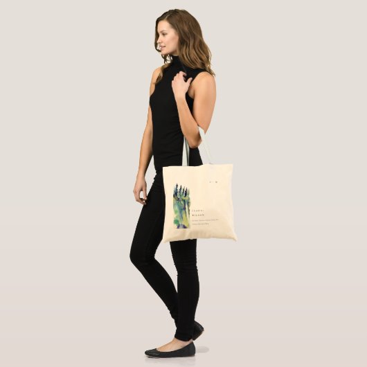 Minimale Zacht Pijn Boom Landschap Weddenschap Tote Bag (Voorkant (model))
