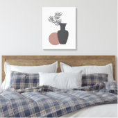 Minimale zachte grays en Pinks Canvas Wall Art (Insitu (Slaapkamer))