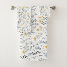 Minimale Zachte Kleurrijke Tuin Wildbloemenkwekeri Bad Handdoek