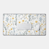Minimale Zachte Kleurrijke Tuin Wildbloemenkwekeri Bureaumat (Keyboard & Muis)