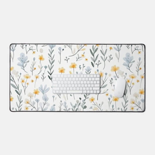 Minimale Zachte Kleurrijke Tuin Wildbloemenkwekeri Bureaumat (Keyboard & Muis)