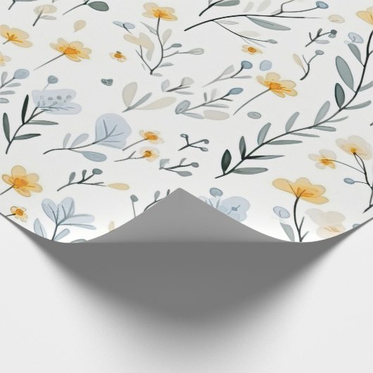 Minimale Zachte Kleurrijke Tuin Wildbloemenkwekeri Cadeaupapier (Hoek)