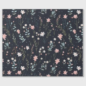 Minimale Zachte Kleurrijke Tuin Wildbloemenkwekeri Cadeaupapier (Vlak)