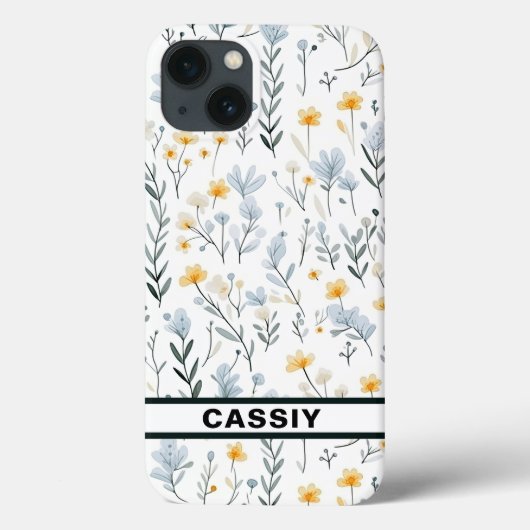 Minimale Zachte Kleurrijke Tuin Wildbloemenkwekeri Case-Mate iPhone Case (Achterkant)