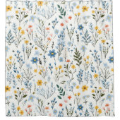 Minimale Zachte Kleurrijke Tuin Wildbloemenkwekeri Douchegordijn (Voorkant)