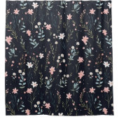 Minimale Zachte Kleurrijke Tuin Wildbloemenkwekeri Douchegordijn (Voorkant)