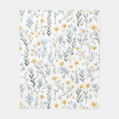Minimale Zachte Kleurrijke Tuin Wildbloemenkwekeri Fleece Deken (Voorkant)