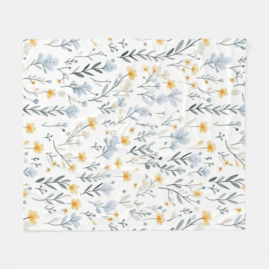 Minimale Zachte Kleurrijke Tuin Wildbloemenkwekeri Fleece Deken (Voorkant (Horizontaal))