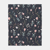 Minimale Zachte Kleurrijke Tuin Wildbloemenkwekeri Fleece Deken (Voorkant)