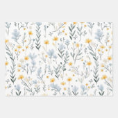 Minimale Zachte Kleurrijke Tuin Wildbloemenkwekeri Inpakpapier Vel (Voorkant 3)