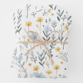 Minimale Zachte Kleurrijke Tuin Wildbloemenkwekeri Inpakpapier Vel (In situ)