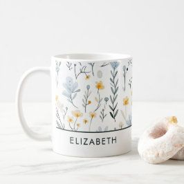 Minimale Zachte Kleurrijke Tuin Wildbloemenkwekeri Koffiemok