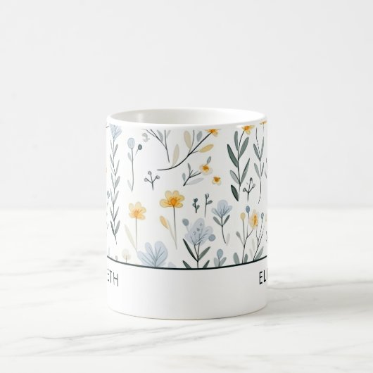 Minimale Zachte Kleurrijke Tuin Wildbloemenkwekeri Koffiemok (Center)