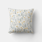 Minimale Zachte Kleurrijke Tuin Wildbloemenkwekeri Kussen (Voorkant)