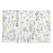 Minimale Zachte Kleurrijke Tuin Wildbloemenkwekeri Kussensloop (Achterkant-Links)