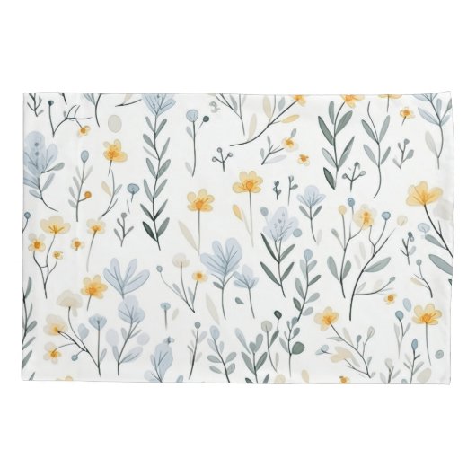 Minimale Zachte Kleurrijke Tuin Wildbloemenkwekeri Kussensloop (Achterkant-Links)