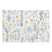 Minimale Zachte Kleurrijke Tuin Wildbloemenkwekeri Kussensloop (Achterkant-Rechts)