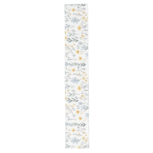 Minimale Zachte Kleurrijke Tuin Wildbloemenkwekeri Lange Tafelloper (Voorkant)